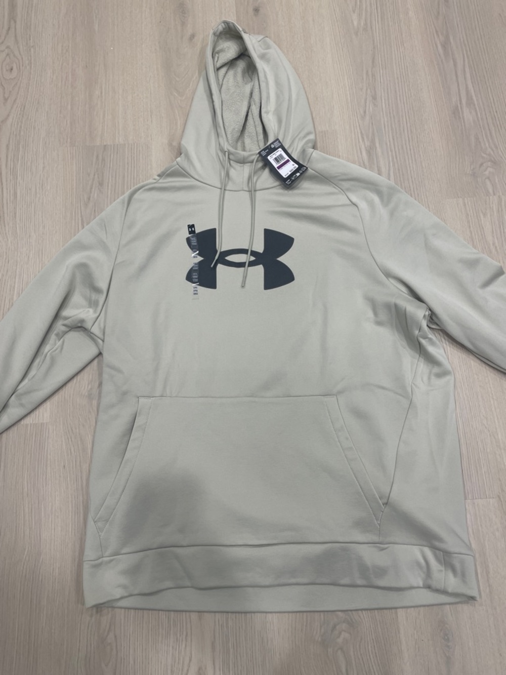 Under Armour Men’s Sage Crewneck Pullover Hoodie with Black Logo